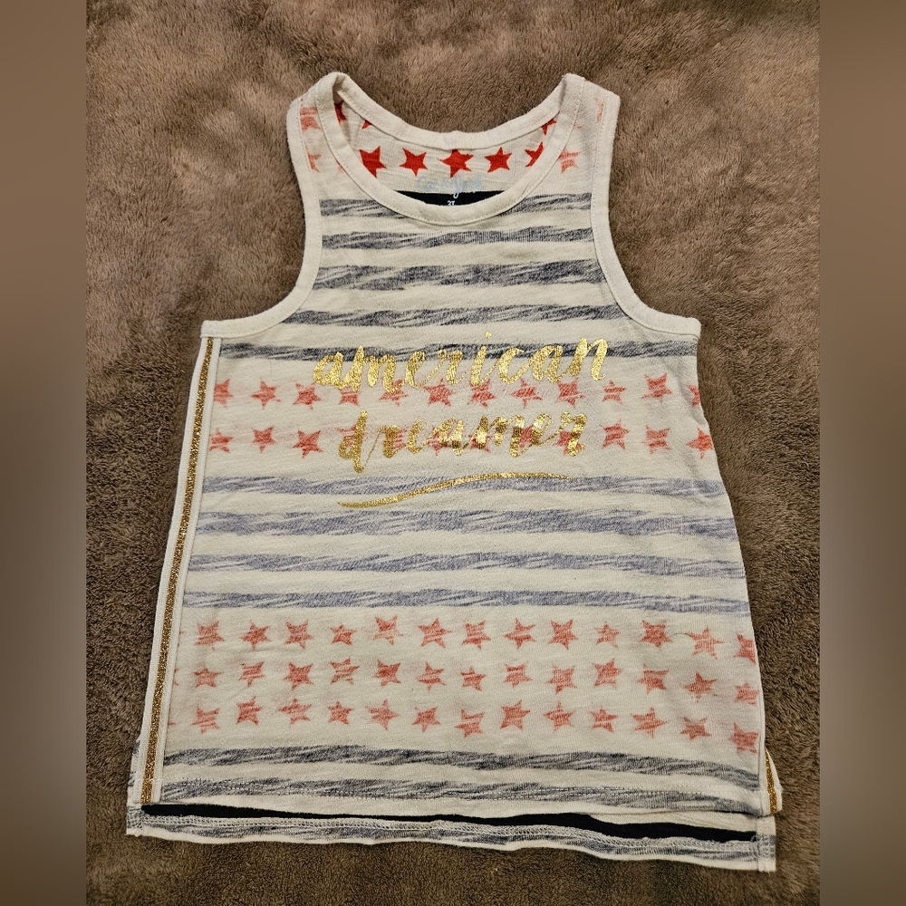 Cat & Jack American Dreamer Tank Top - Red, Gold, Blue, and White